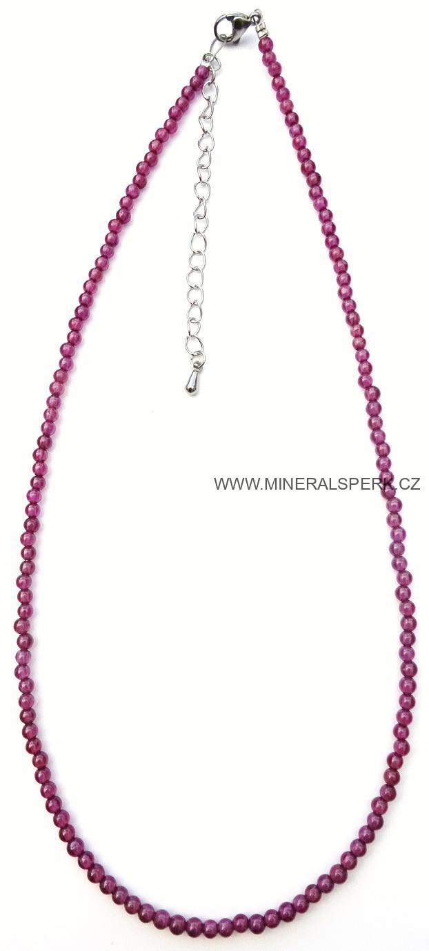 Elegantní náhrdelník z minerálu granát - almandin