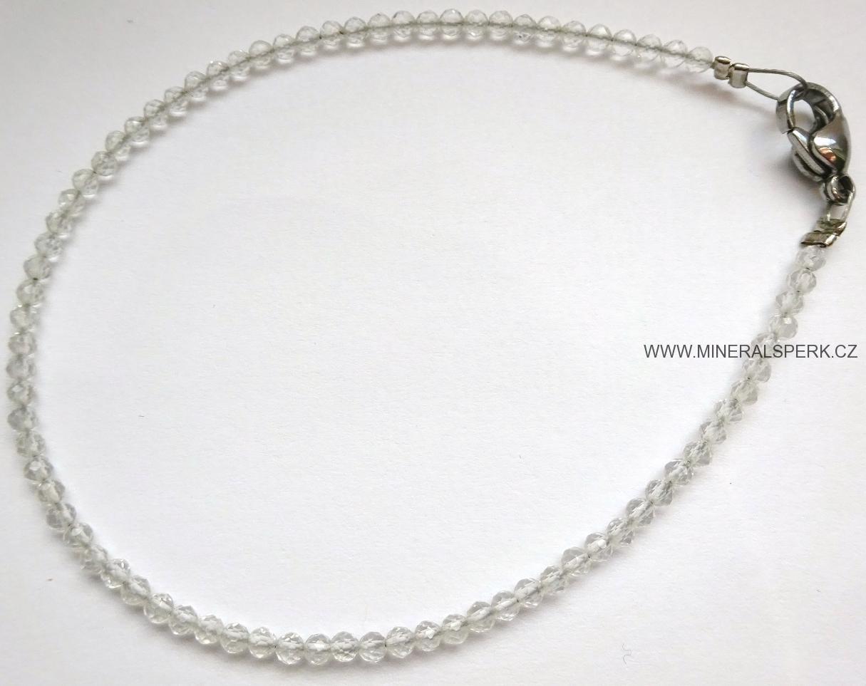 Elegantní náramek z broušeného minerálu horský křišťál