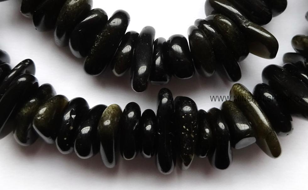 Elegantní náhrdelník z minerálu zlatý obsidián