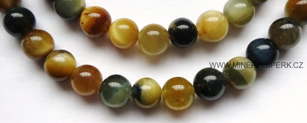 Elegantní náhrdelník z minerálů tygří a sokolí oko