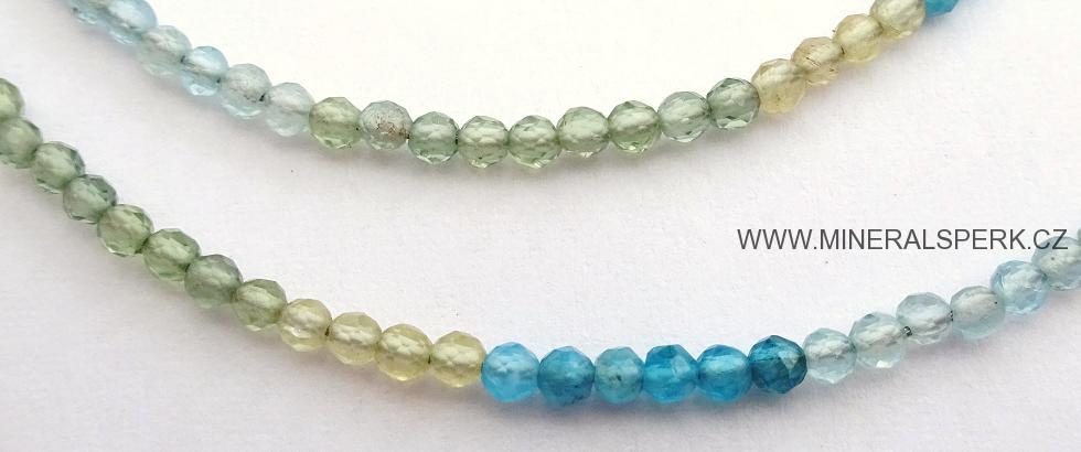 Elegantní náhrdelník z broušeného minerálu apatit