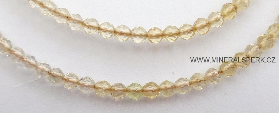 Elegantní náhrdelník z broušeného minerálu citrín
