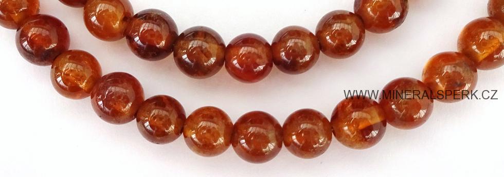 Elegantní náhrdelník z minerálu granát - spessartin