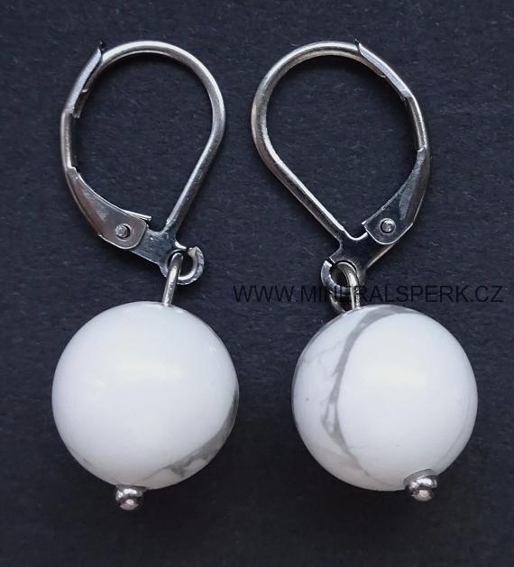 Elegantní náušnice z minerálu magnezit