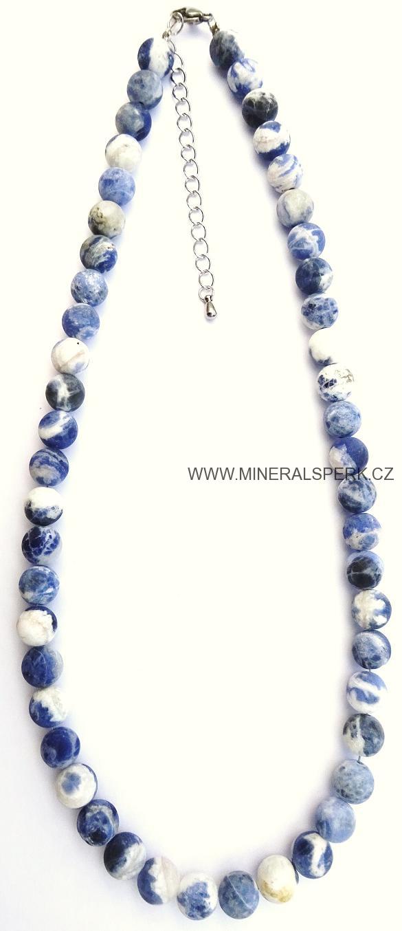 Elegantní náhrdelník z minerálu sodalit - mat