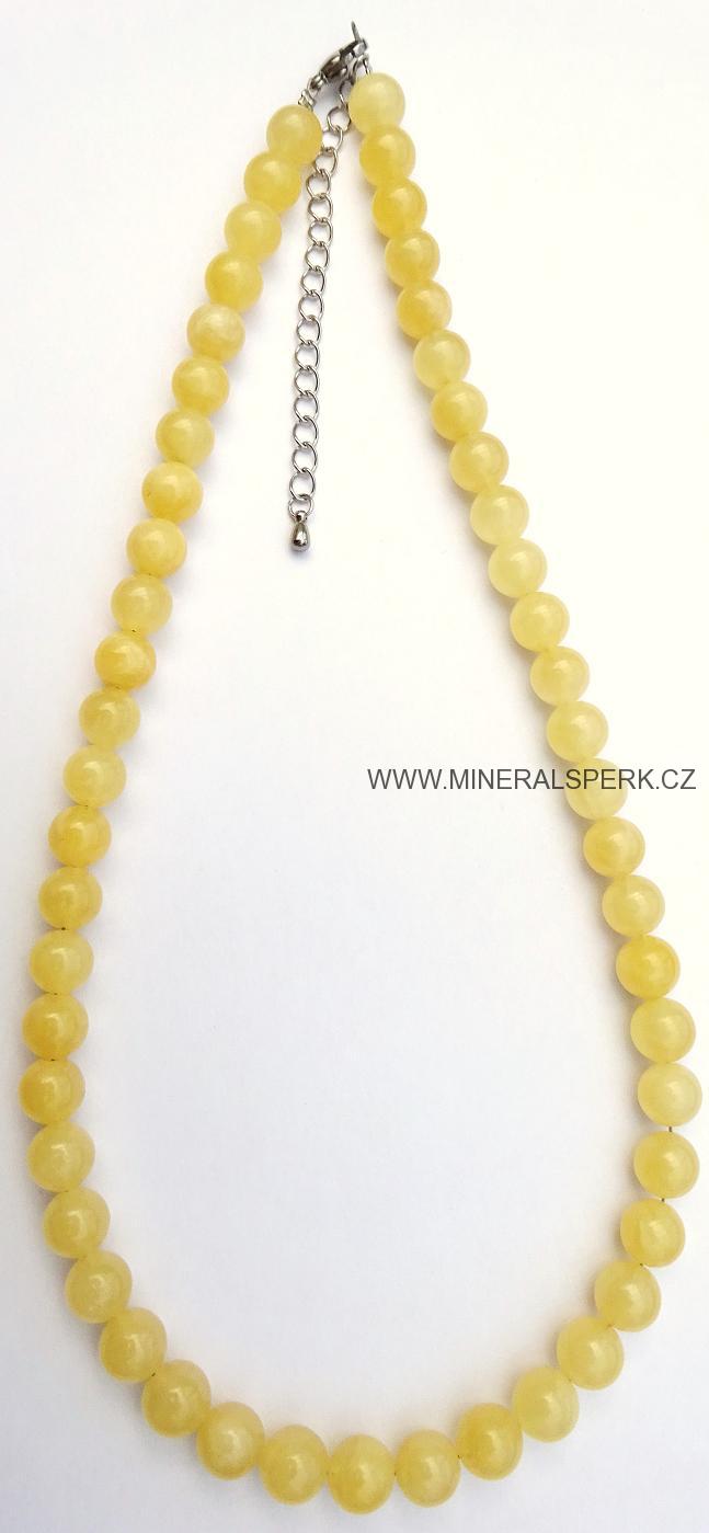 Elegantní náhrdelník z minerálu kalcit