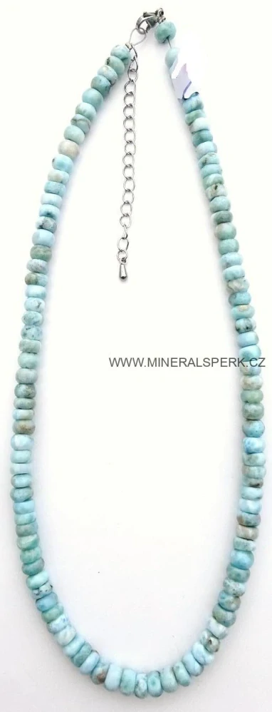 Luxusní náhrdelník z minerálu larimar