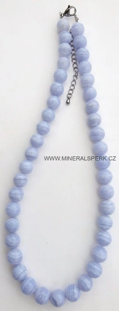 Elegantní náhrdelník z minerálu chalcedon - top kvalita