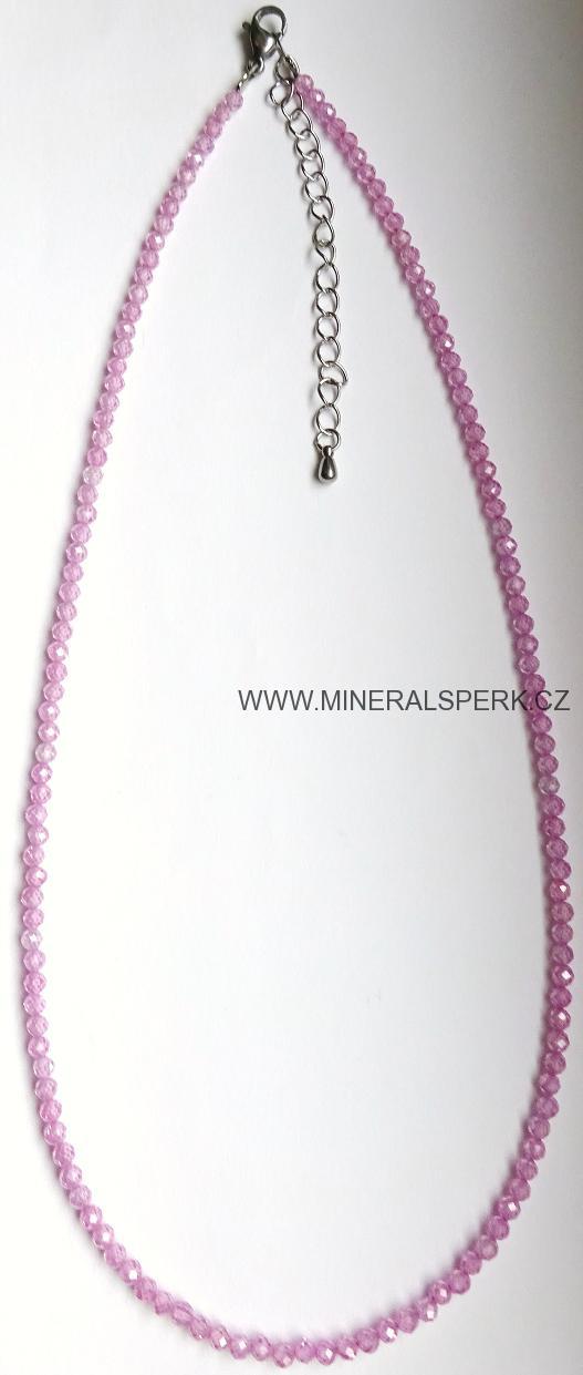 Elegantní náhrdelník z broušeného minerálu zirkon
