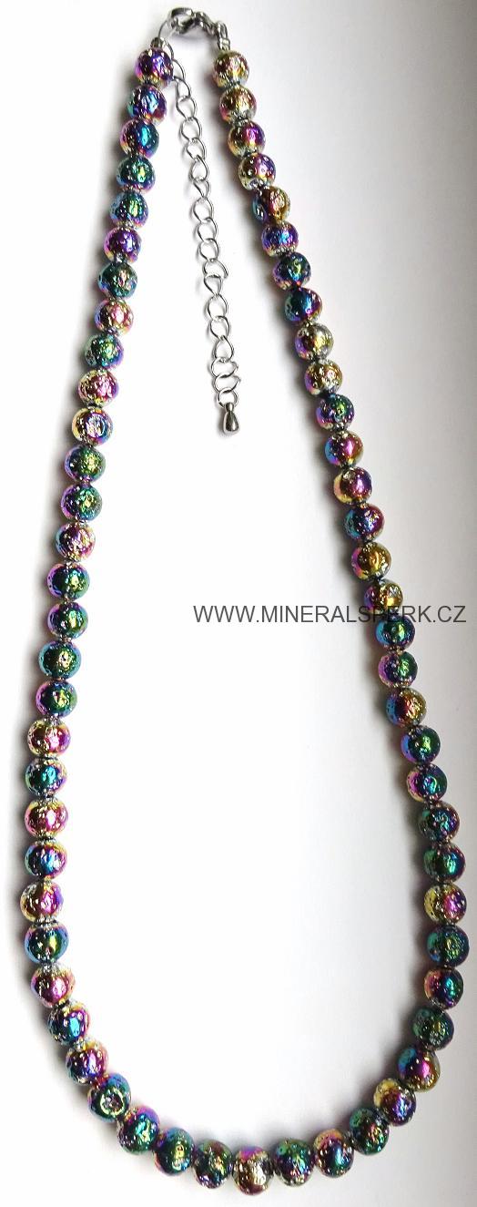 Elegantní náhrdelník z minerálu láva