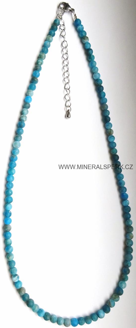 Elegantní náhrdelník z minerálu apatit - mat