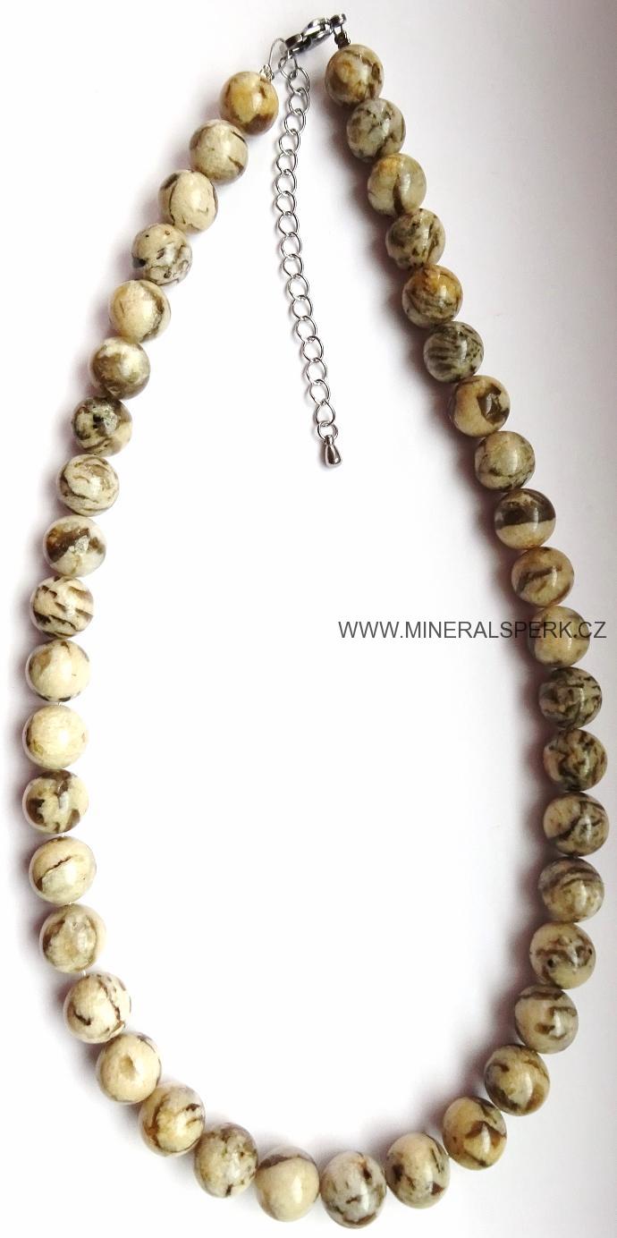 Elegantní náhrdelník z minerálu jaspis feldspar graphic
