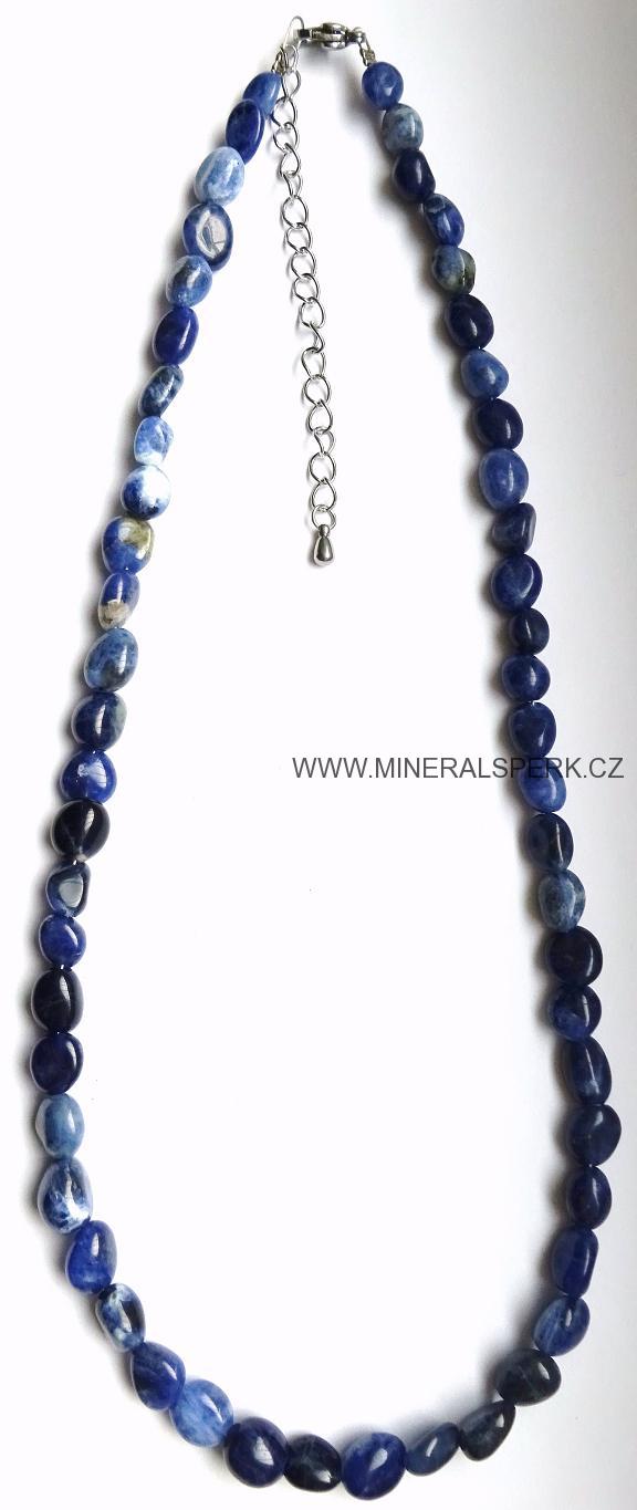 Elegantní náhrdelník z minerálu sodalit