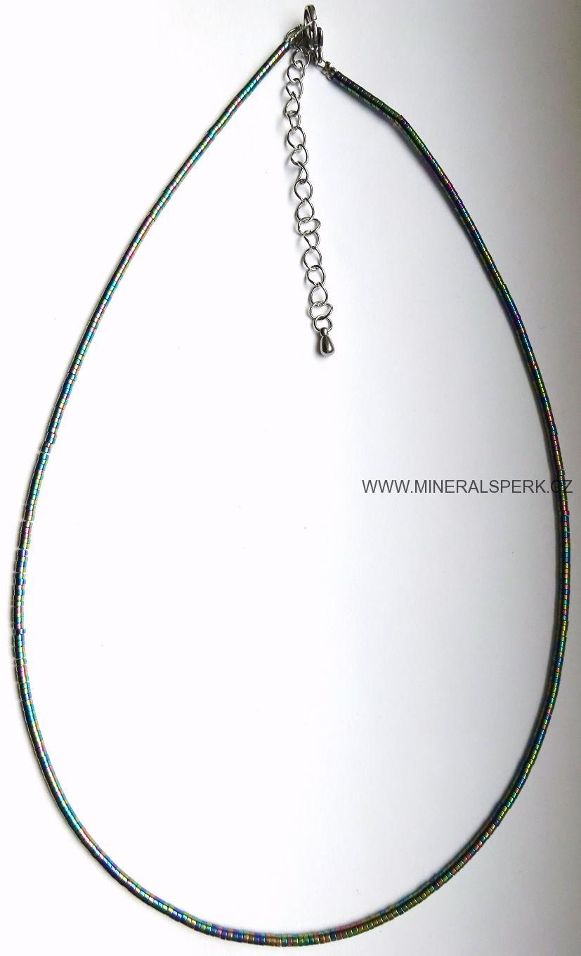 Elegantní náhrdelník z minerálu hematit