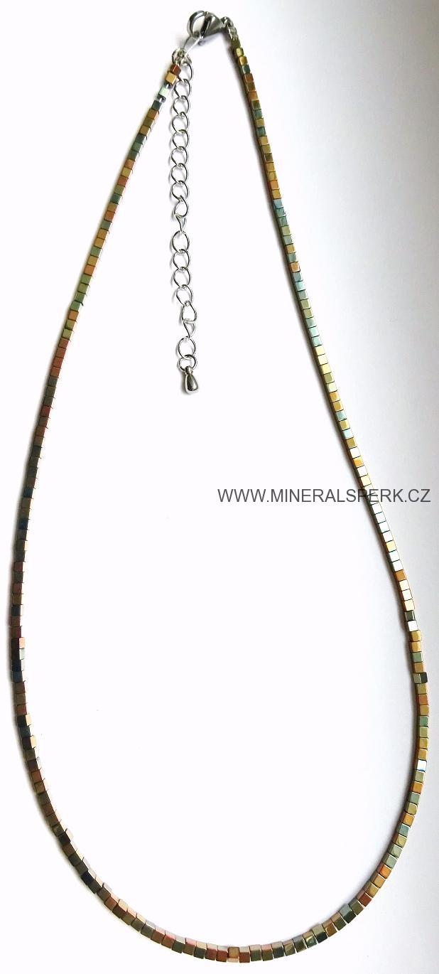 Elegantní náhrdelník z minerálu hematit