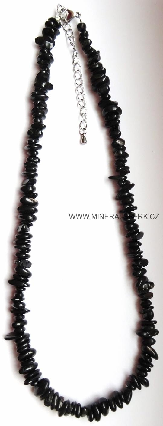 Elegantní náhrdelník z minerálu hypersten