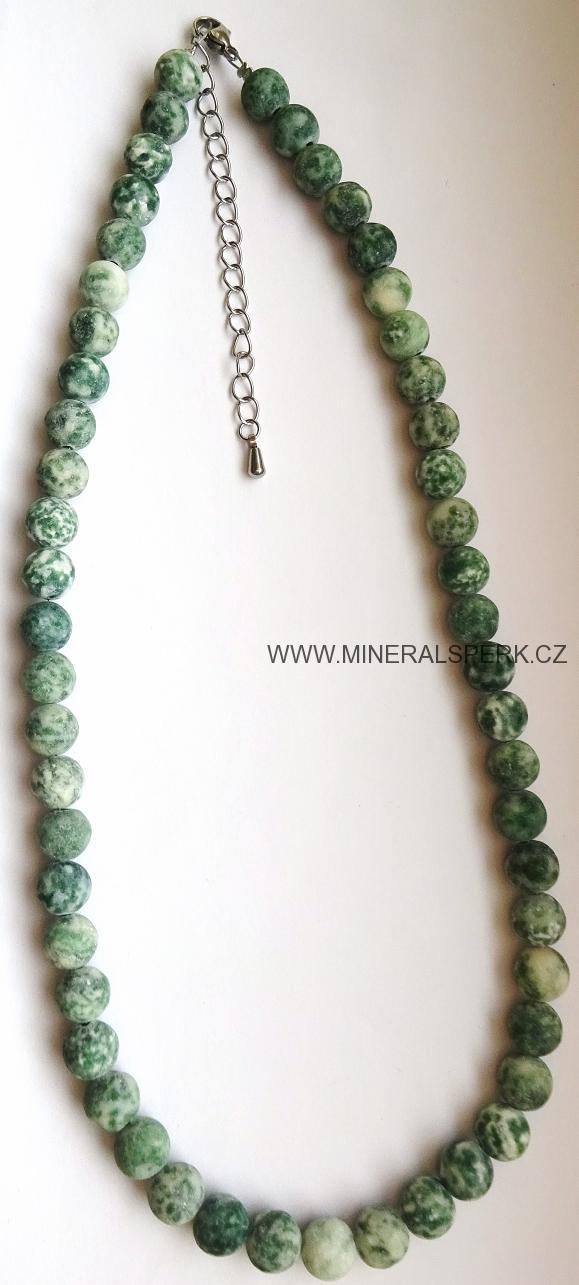 Elegantní náhrdelník z minerálu stromečkový achát - mat