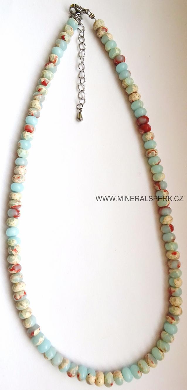 Elegantní náhrdelník z minerálu jaspis imperial