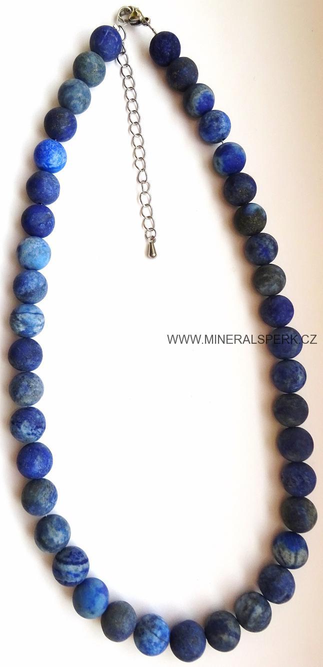 Elegantní náhrdelník z minerálu lapis lazuli - mat