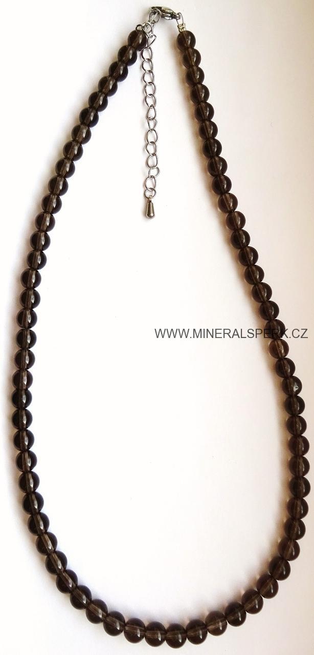 Elegantní náhrdelník z minerálu záhněda