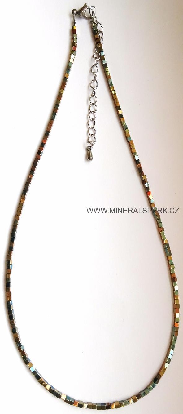 Elegantní náhrdelník z minerálu hematit