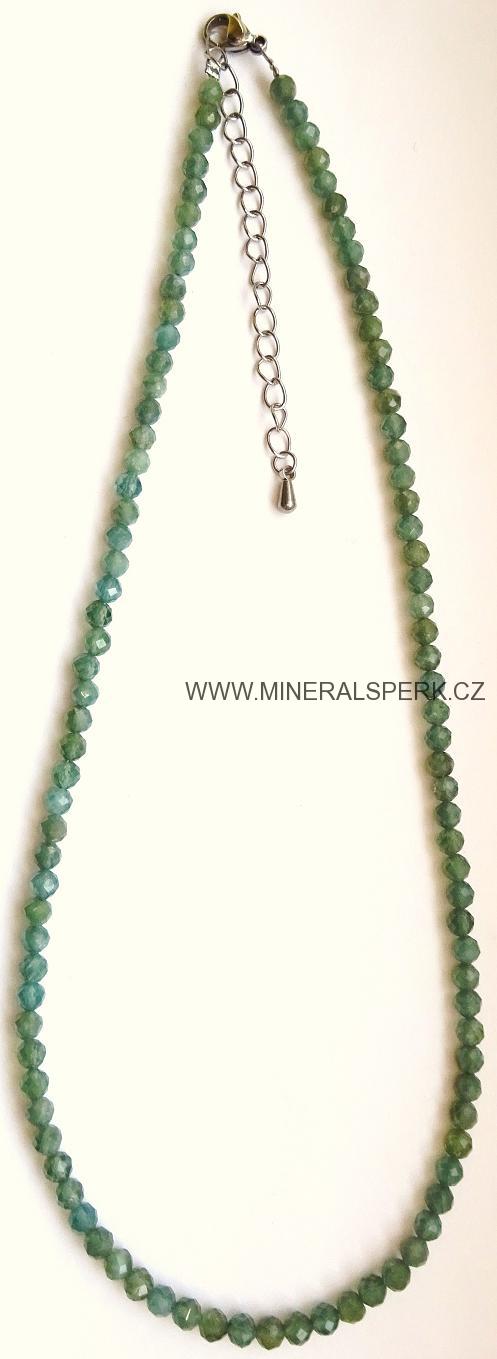Elegantní náhrdelník z broušeného minerálu apatit