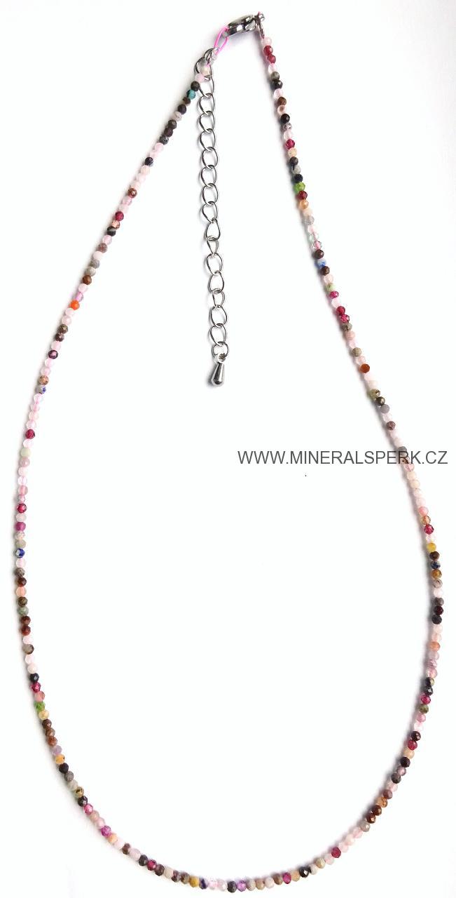 Elegantní náhrdelník štěstí z broušených minerálů