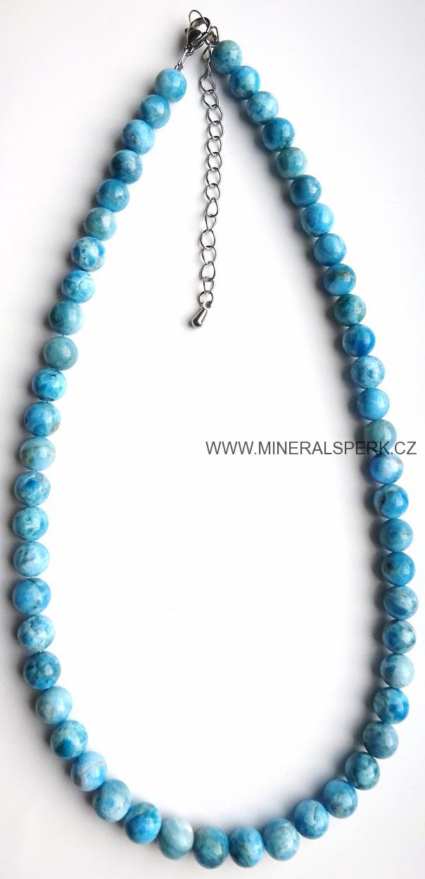 Elegantní náhrdelník z minerálu apatit