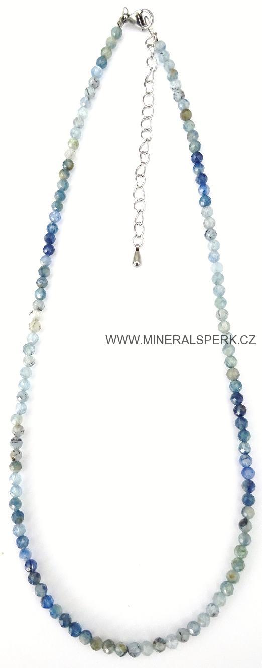Elegantní náhrdelník z broušeného minerálu kyanit