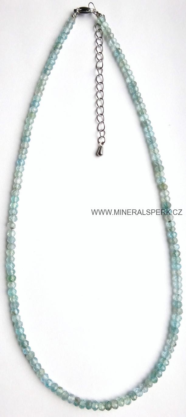 Elegantní náhrdelník z broušeného minerálu apatit