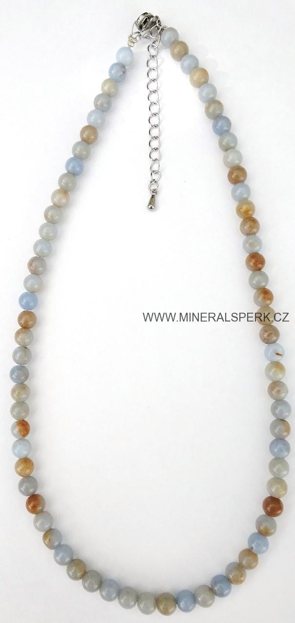 Elegantní náhrdelník z minerálu angelit