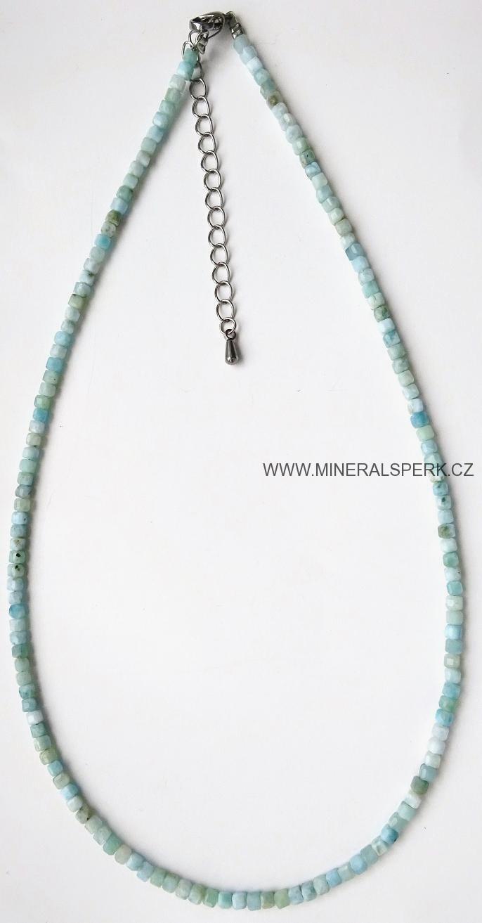 Elegantní náhrdelník z minerálu larimar