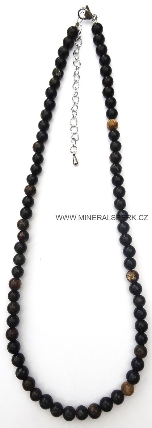 Elegantní náhrdelník z minerálu biotit