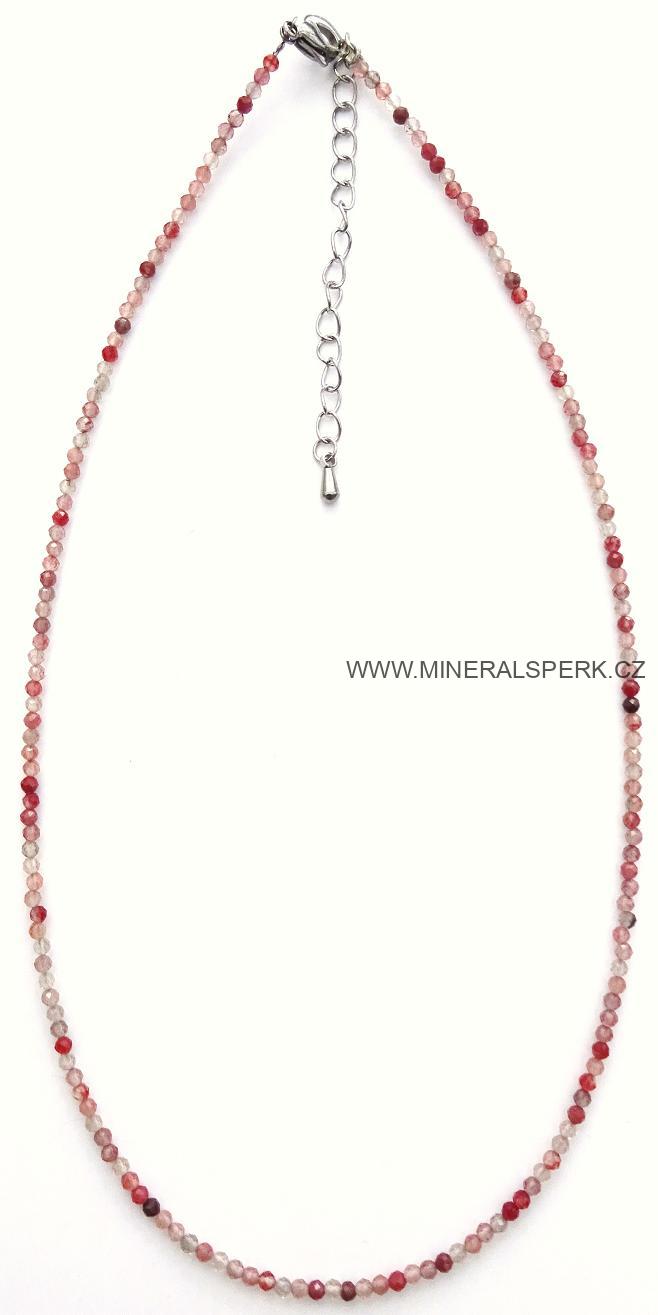 Elegantní náhrdelník z broušeného minerálu andesin-labradorit