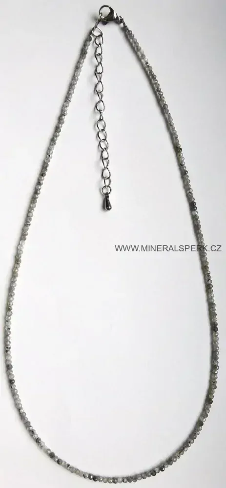 Elegantní náhrdelník z broušeného minerálu přírodní zirkon