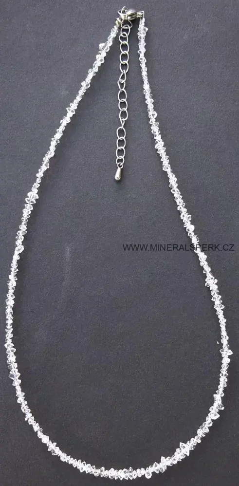 Luxusní náhrdelník z přírodních krystalů minerálu Herkimer