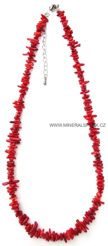 Elegantní náhrdelník z minerálu korál