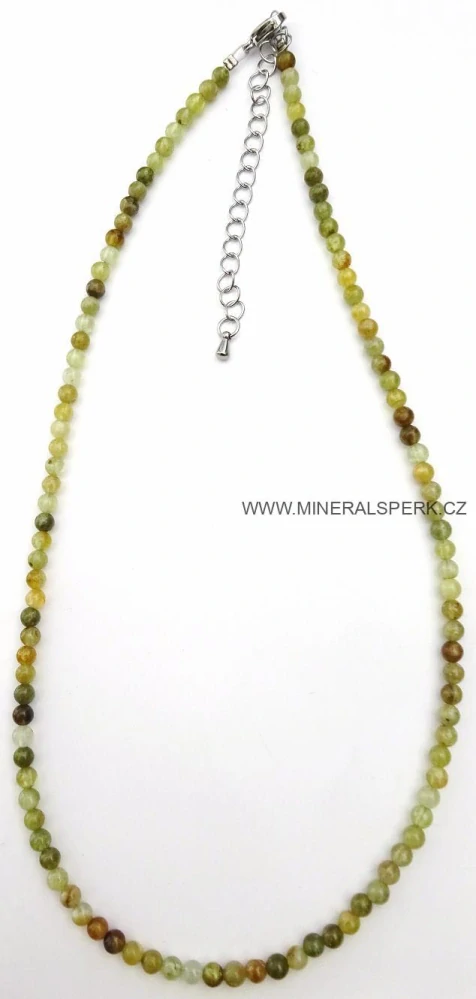 Elegantní náhrdelník z minerálu granát - grosulár
