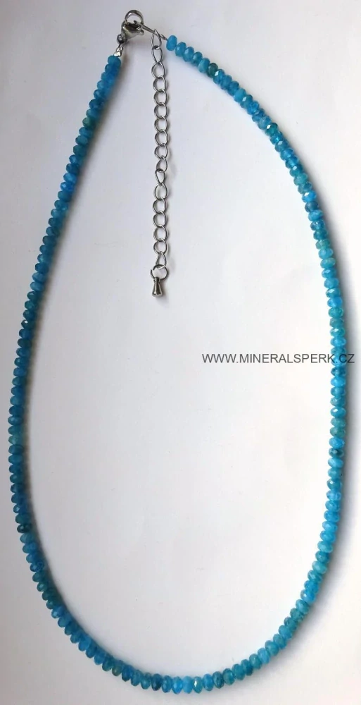 Elegantní náhrdelník z broušeného minerálu apatit