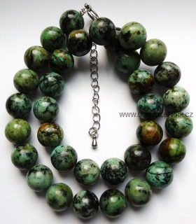 Elegantní náhrdelník z minerálu africký tyrkys