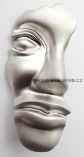 Elegantní brož - maska - stříbrná