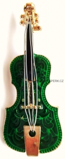 Elegantní brož - housle