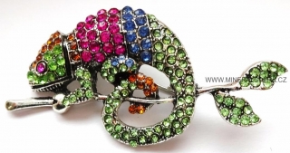Elegantní brož - chameleon