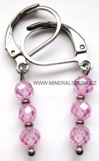Elegantní náušnice z broušeného minerálu zirkon 