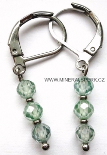 Elegantní náušnice z broušeného minerálu zirkon 
