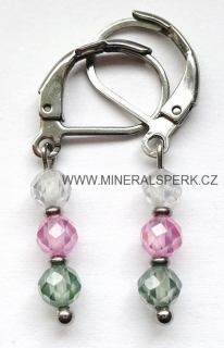 Elegantní náušnice z broušeného minerálu zirkon 