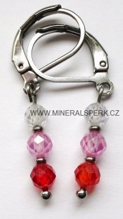 Elegantní náušnice z broušeného minerálu zirkon 