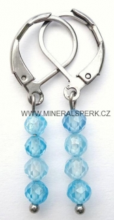 Elegantní náušnice z broušeného minerálu zirkon