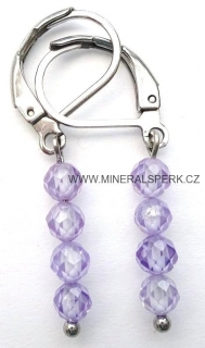 Elegantní náušnice z broušeného minerálu zirkon