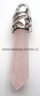 Přívěsek z minerálu růženín - krystal - kyvadlo